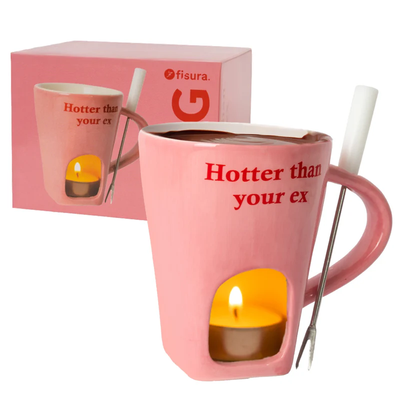 Fondue-Tasse „Hotter than your ex“