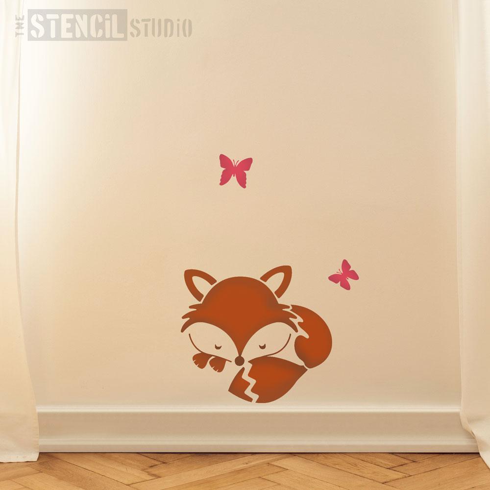 Fuchs schlafend & Schmetterling