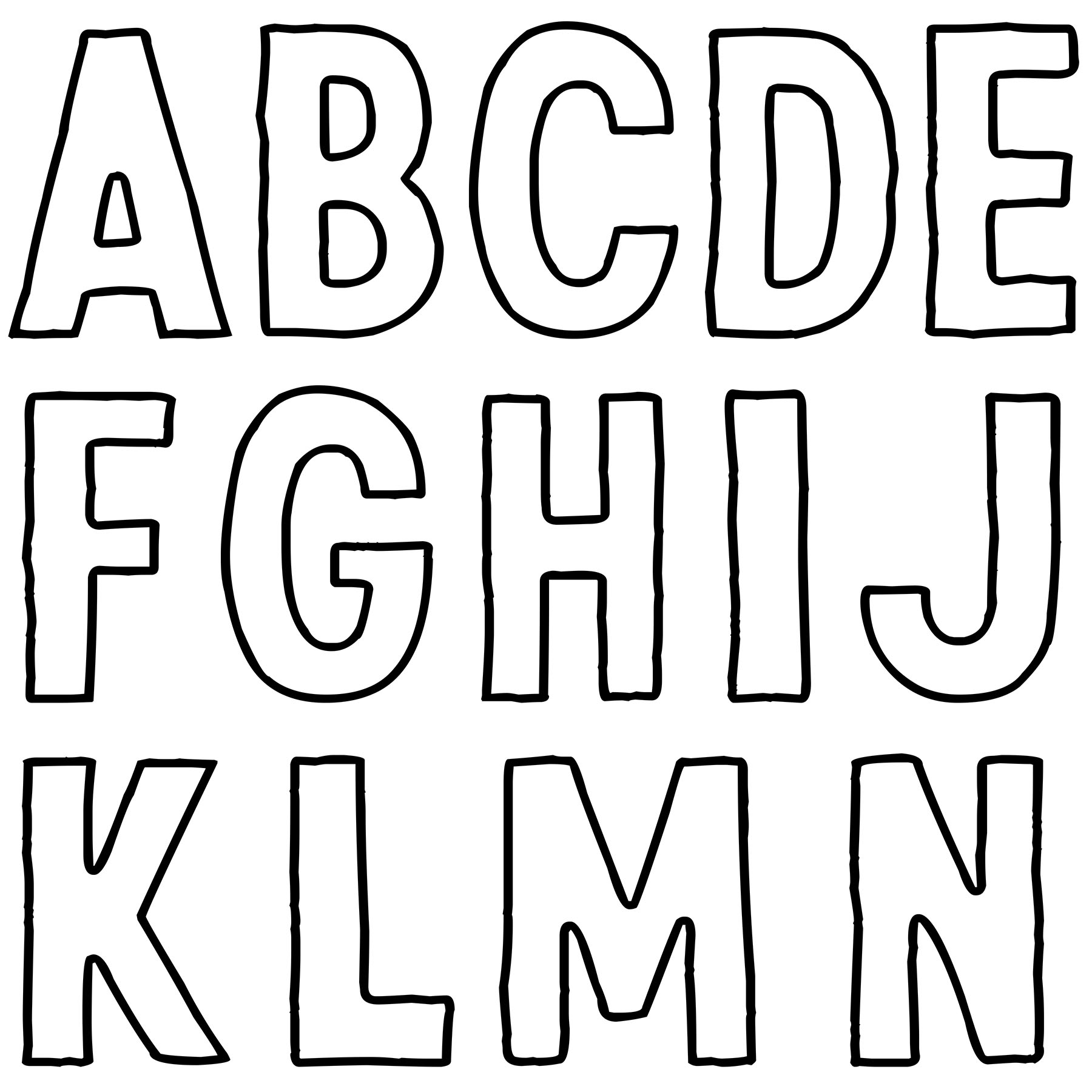 Decor Stempel "Retro" Buchstaben 2-er Set