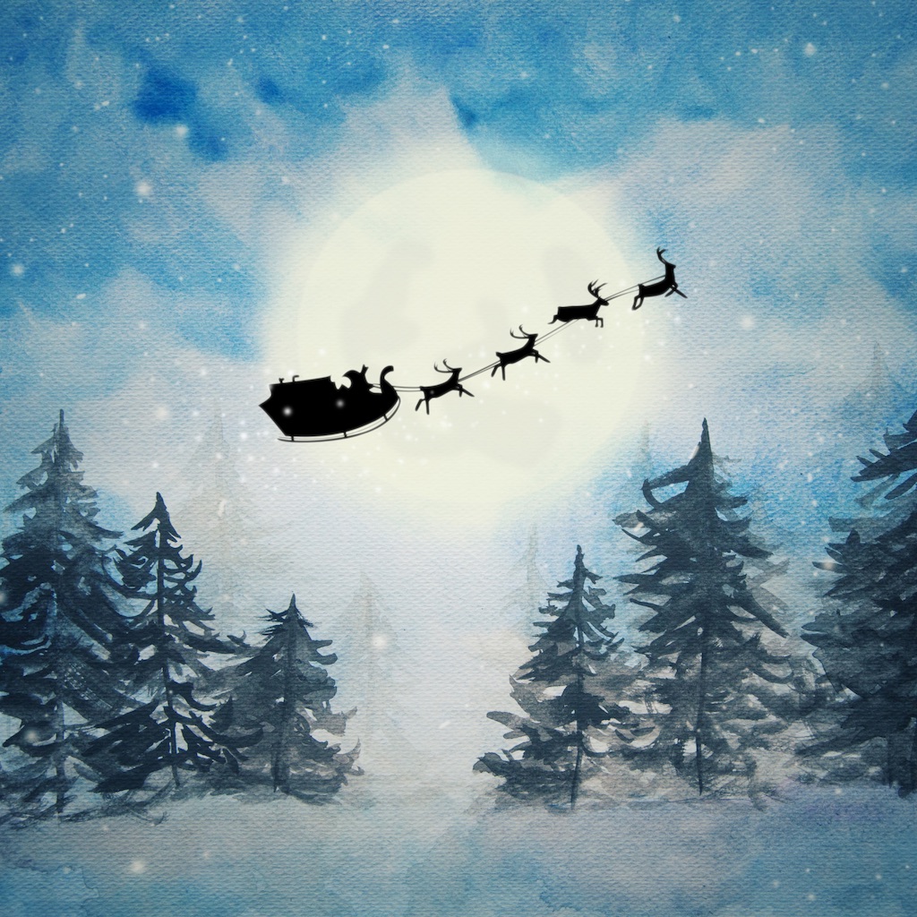 Santa's Sleigh - Decoupage Papier
