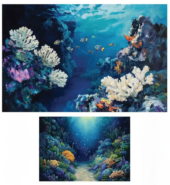 "The Living Reef" - Decoupage Papier 2er Set