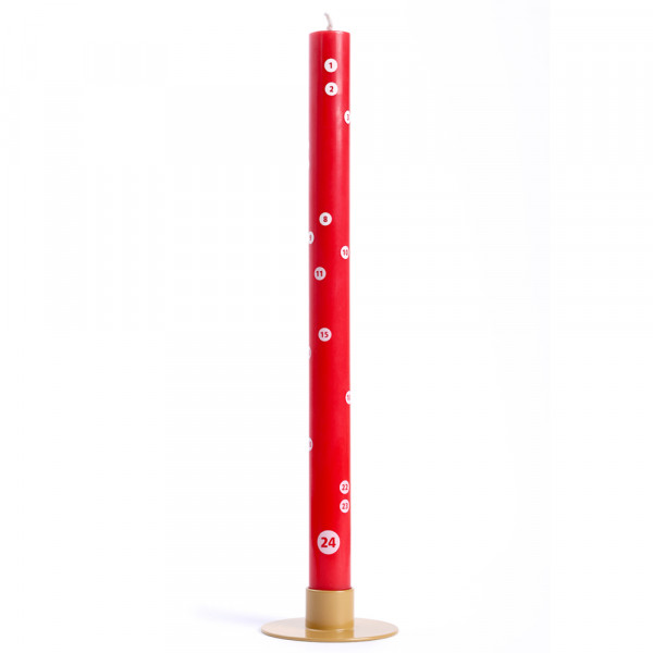 Xmas Countdown Kerze rot