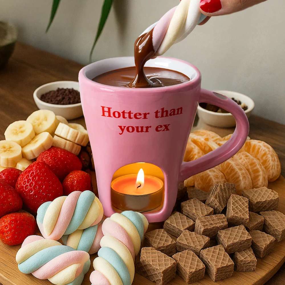 Fondue-Tasse „Hotter than your ex“