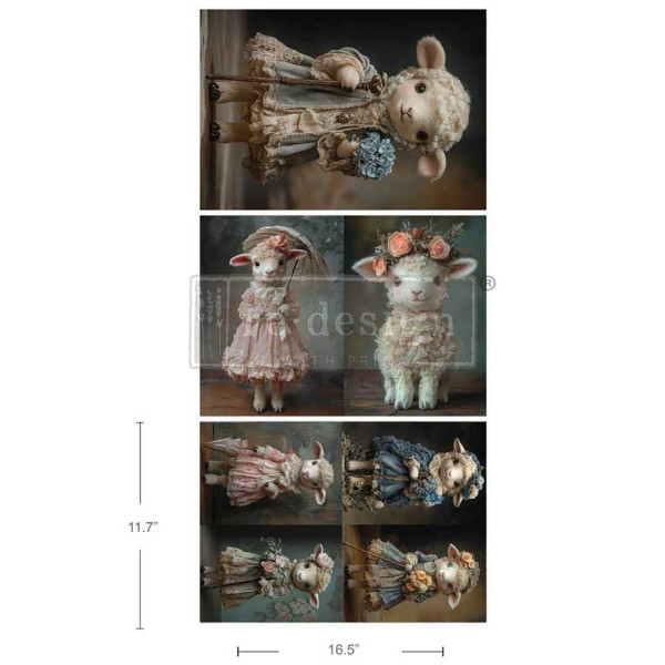 3-er Set - Decoupage Paper - Shepherd's Cottage Charm