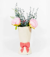 Vase Bouquet mit Schleife