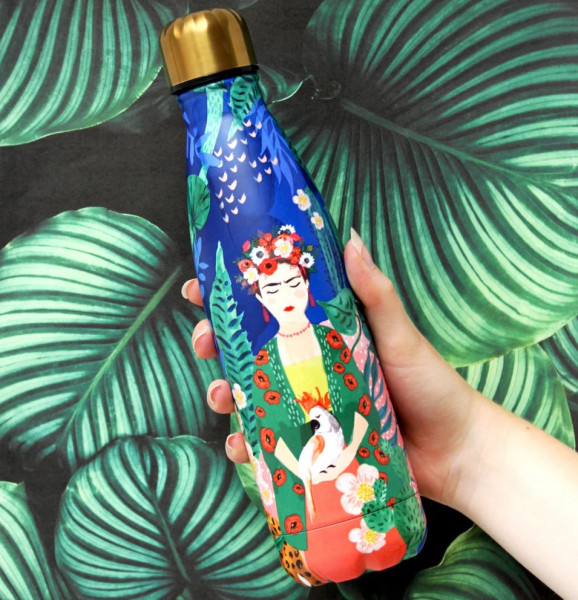 Edelstahl Thermo Getränkeflasche - Frida Kahlo