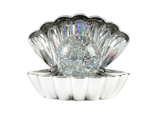 Muschenlampe LED silber