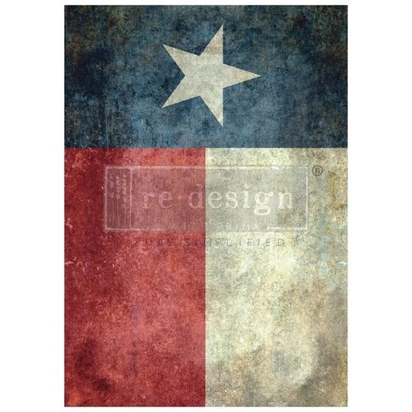 "Texas Flag" - A1 Decoupage Fiber Paper