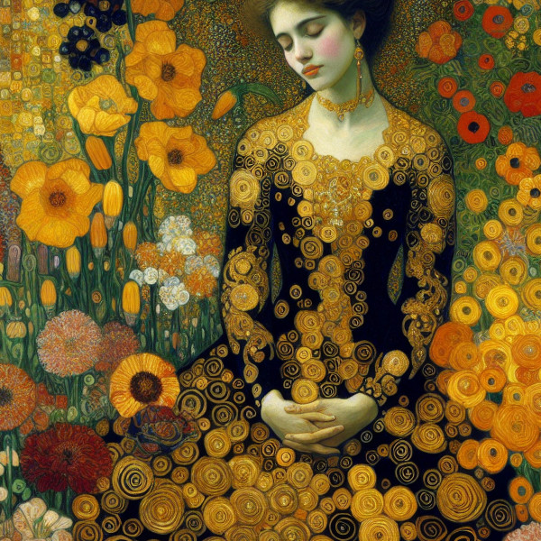 Bathed in Gold - Decoupage Papier