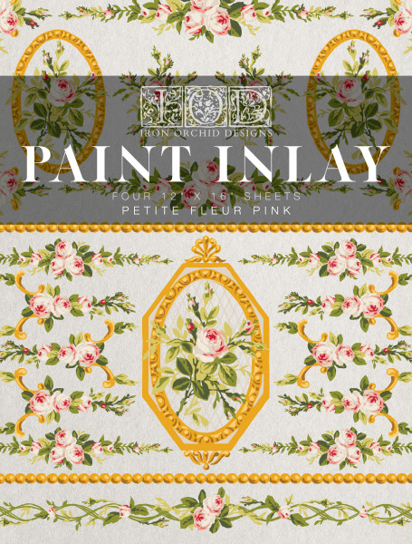 "Petite Fleur Pink " - Paint Inlay