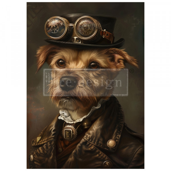 "Gearhound" - A1 Decoupage Fiber Paper