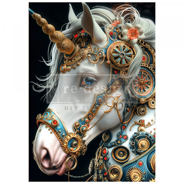 "Technicorn" - A1 Decoupage Fiber Paper