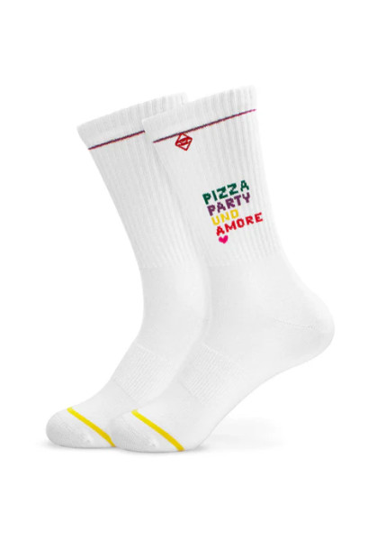 Tennissocken "Pizza, Party & Amore"