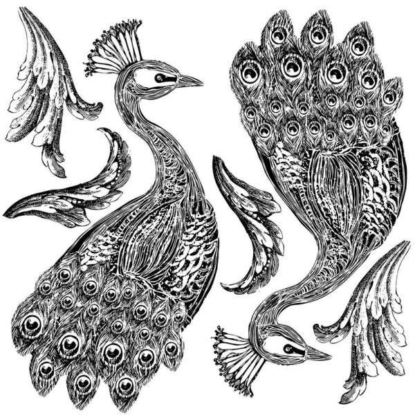 Decor Stempel "Pavo" 2-er Set / Pfau