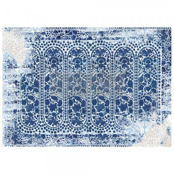 "The Blue House" - A1 Decoupage Fiber Paper