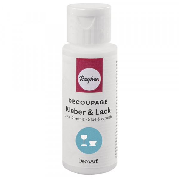 Decoupage Glas-Kleber & Lack