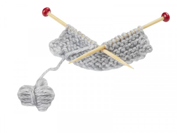 Strickzeug, grau