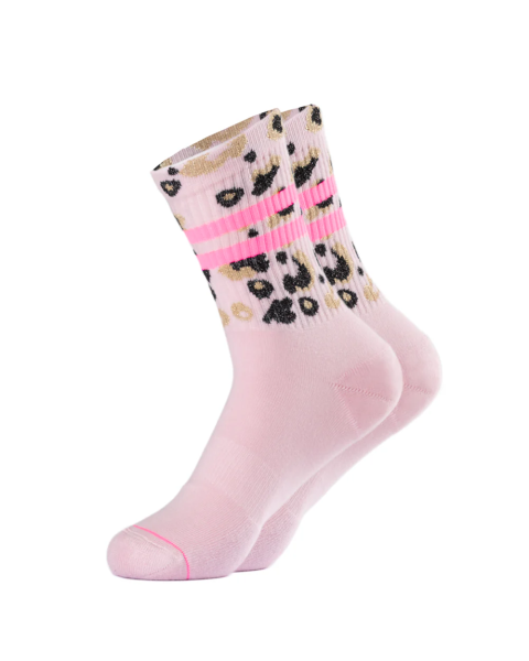 Leo Allover Tennissocken NEON Rose – Bio Baumwolle