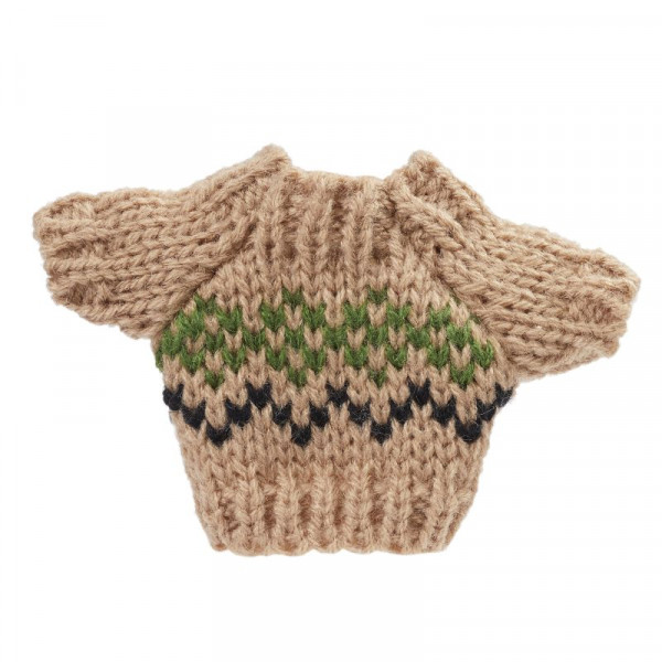 Mini Pullover natur gemustert