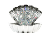 Muschenlampe LED silber