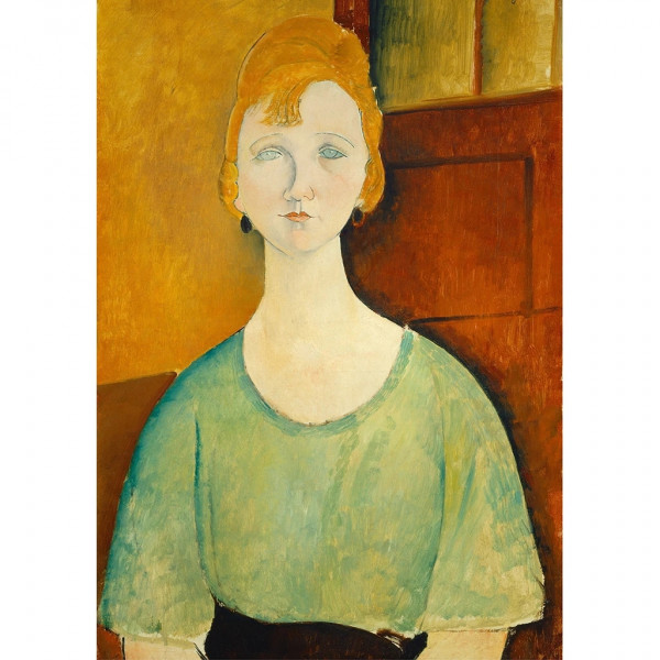 Woman in a green Top - Decoupage Papier