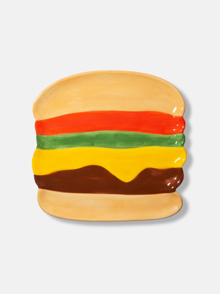 Keramikteller in Cheeseburger-Form