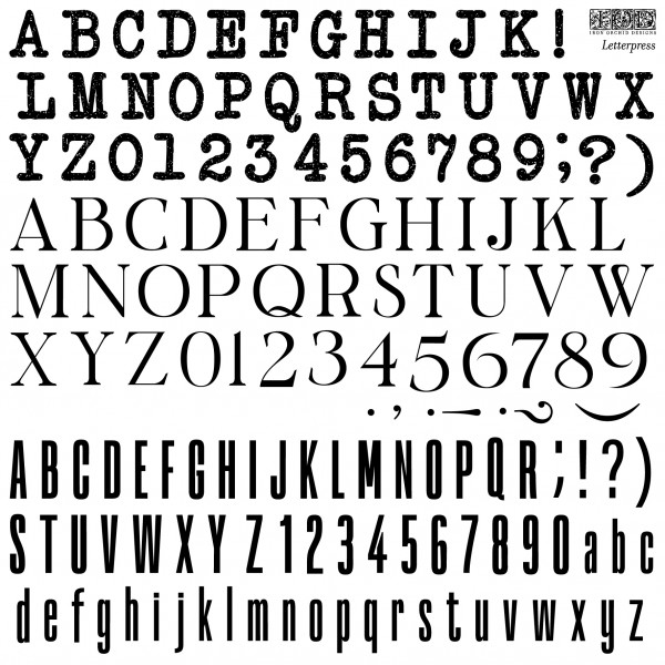 Decor Stempel "Letterpress"