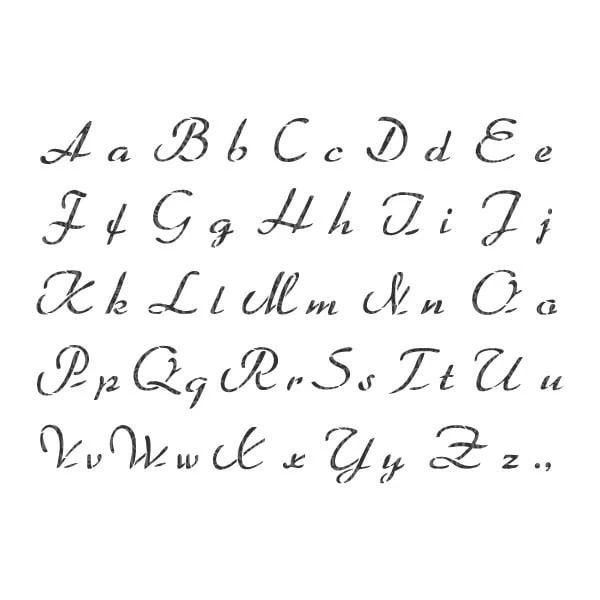 French Script Alphabet