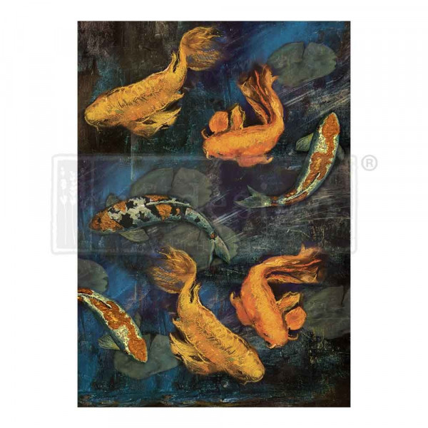 "Koi Pond" - A1 Decoupage Fiber Paper